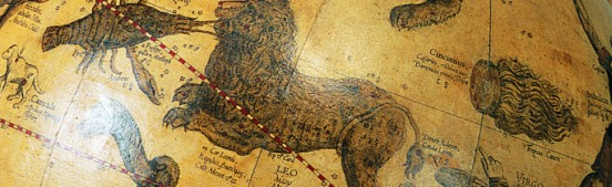 Ausschnitt aus dem Mercator-Himmelsglobus von 1551. Foto KSM