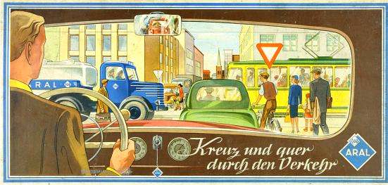 "Kreuz und quer durch den Verkehr"  - ein Verkehrs-Lernspiel der Firma ARAL. Foto KSM