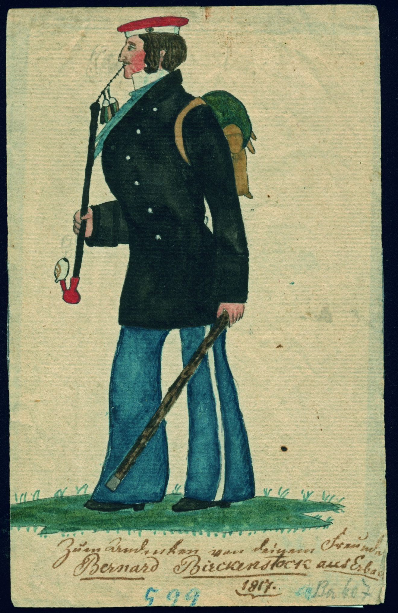 Bernhard Birkenstock Ein Schüler aus Weilburg raucht im Museum