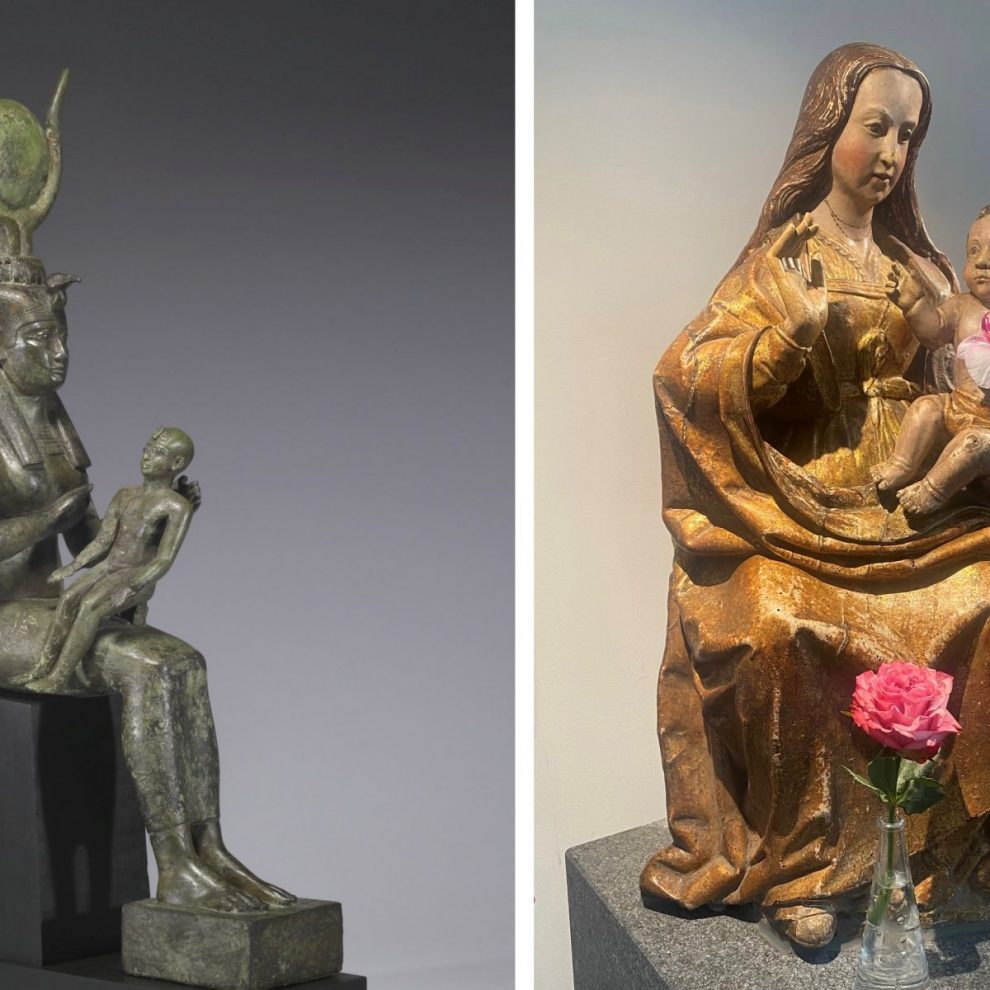 Die Göttin Isis mit ihrem Sohn Horus, Repro Küst Maria mit dem Jesuskind, Karmelkirche, Foto:Küst