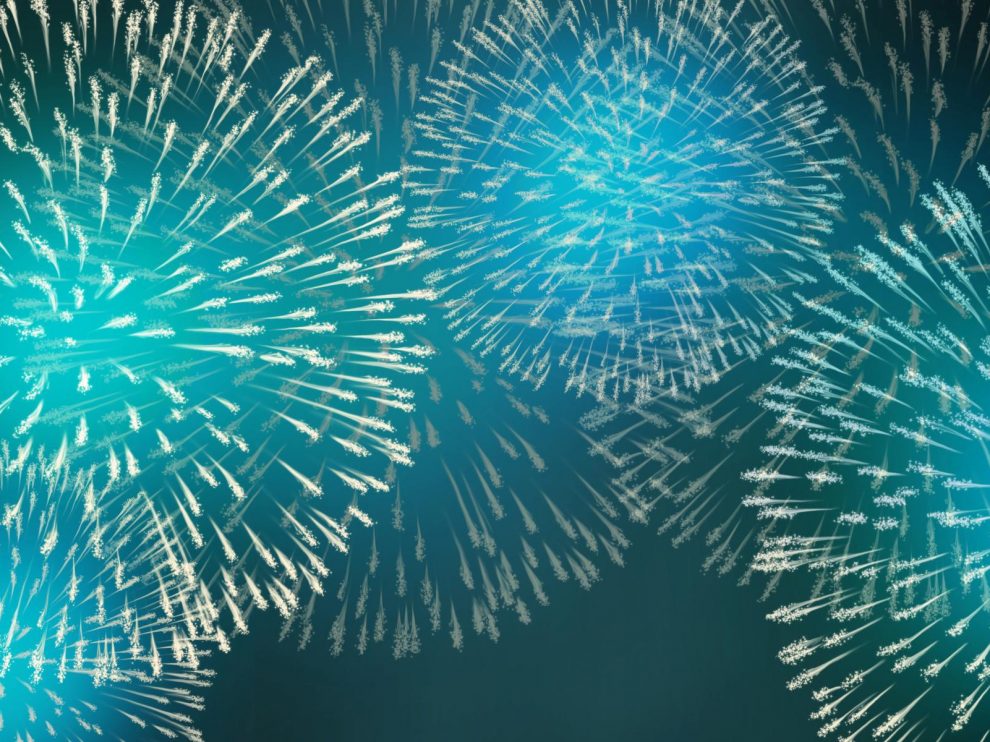 impressive fireworks Ein glückliches neues Jahr!